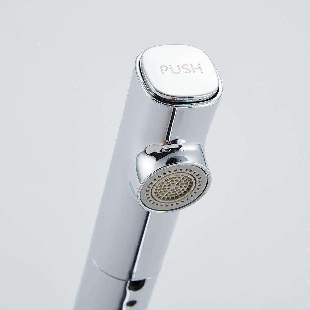 Full Brass Hot and Cold Water Lifting and Pull Down Bathroom Faucet