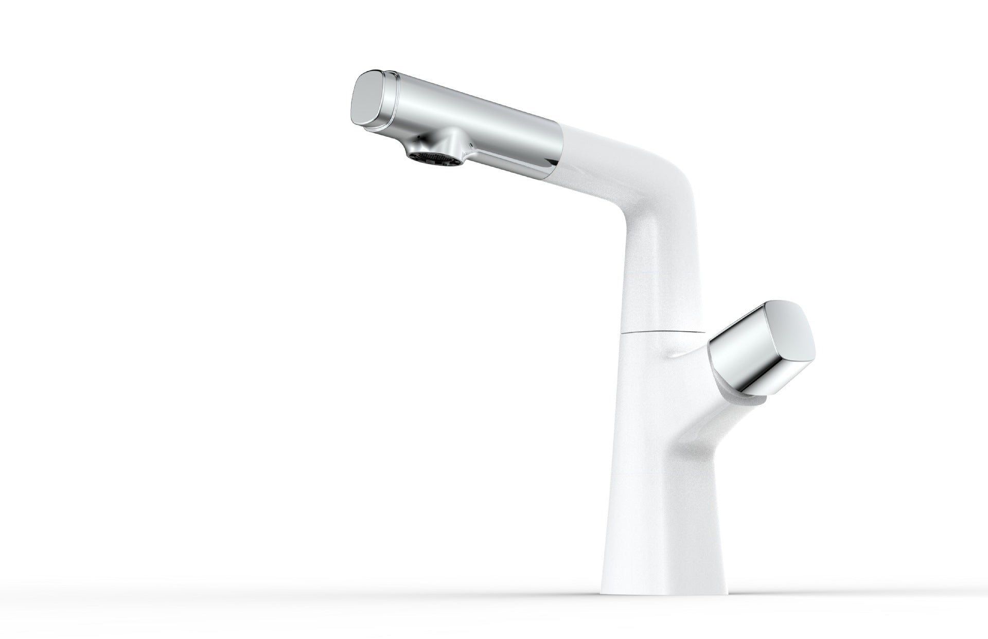 Full Brass Hot and Cold Water Lifting and Pull-Out Bathroom Faucet