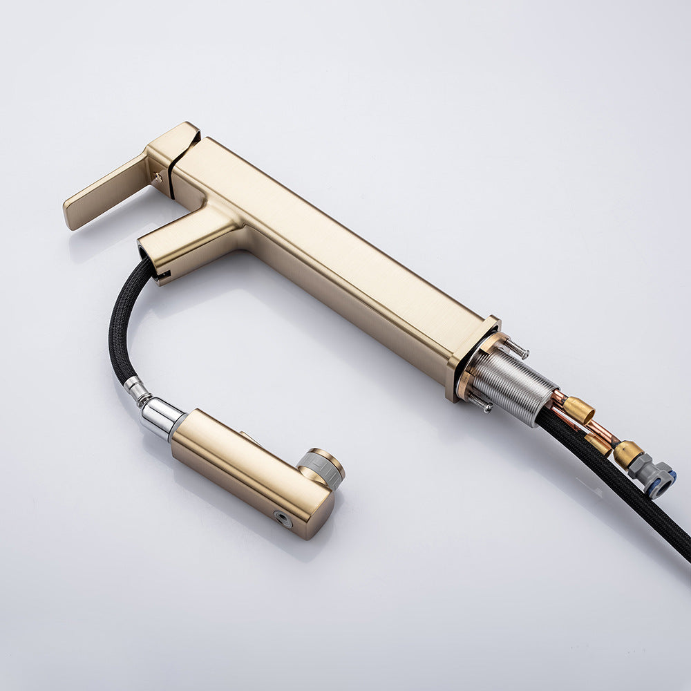 Single Handle Cold and Hot Water Bathroom Faucet Suitable for Tall Body Basins