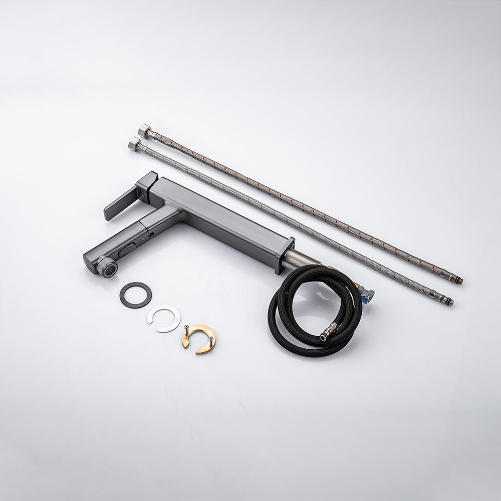 Single Handle Cold and Hot Water Bathroom Faucet Suitable for Tall Body Basins