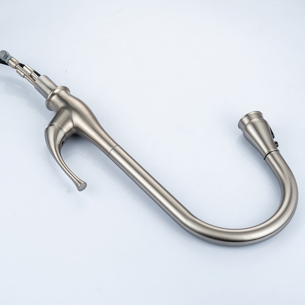 Eumtenr Brass Kitchen Sink Faucet, Kitchen Faucet Brass with Pull Down Sprayer