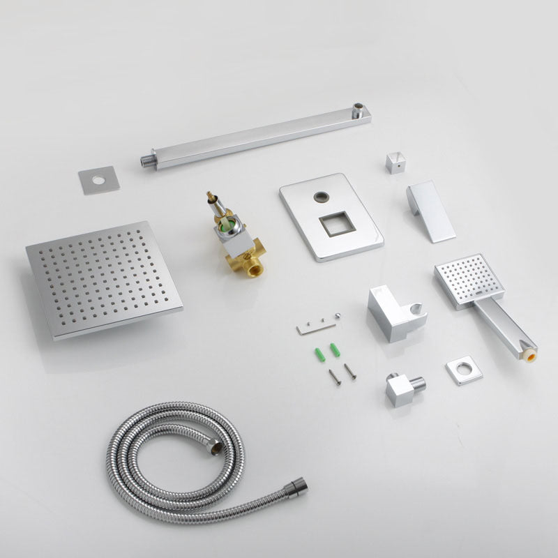 Eumtenr Brass 10 Inch Shower System Set with Rain Shower Head and handheld, Wall Mounted High Pressure Shower Combo Set