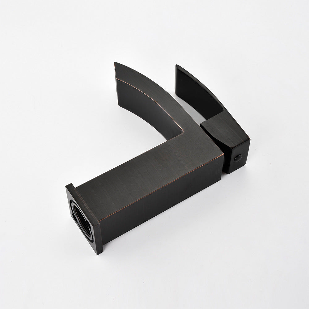 Brass Square Hot and Cold Water Bathroom Faucet