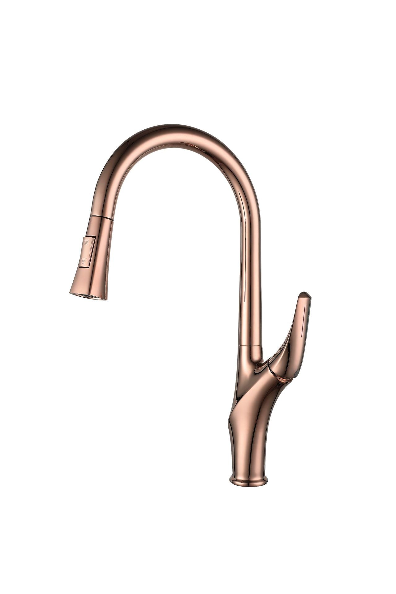 Küchenarmatur mit Pull-Down-Sprayer für heißes und kaltes Wasser aus massivem Messing