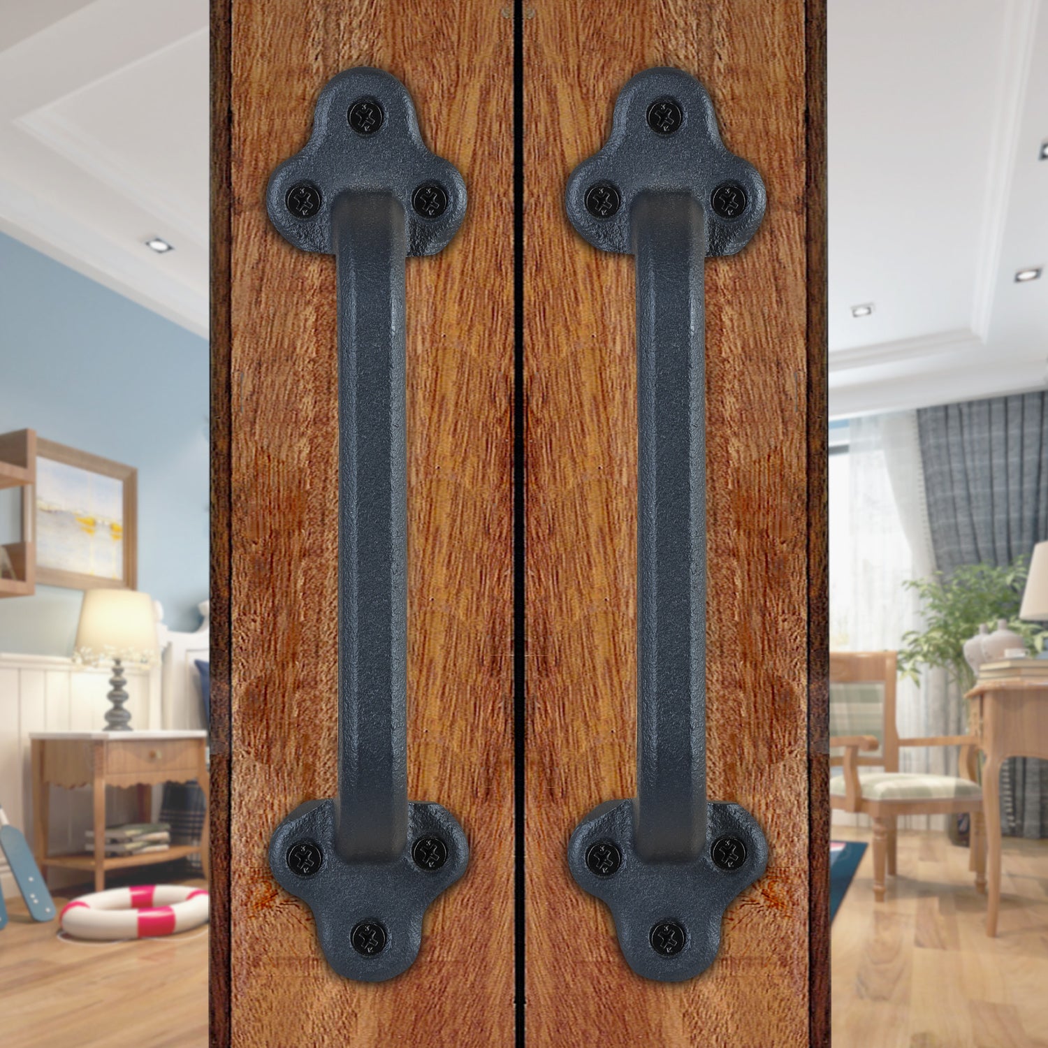 9 Inch Rustic Barn Door Handle for DIY Sliding Barn Door, Gate, Shed, Garage