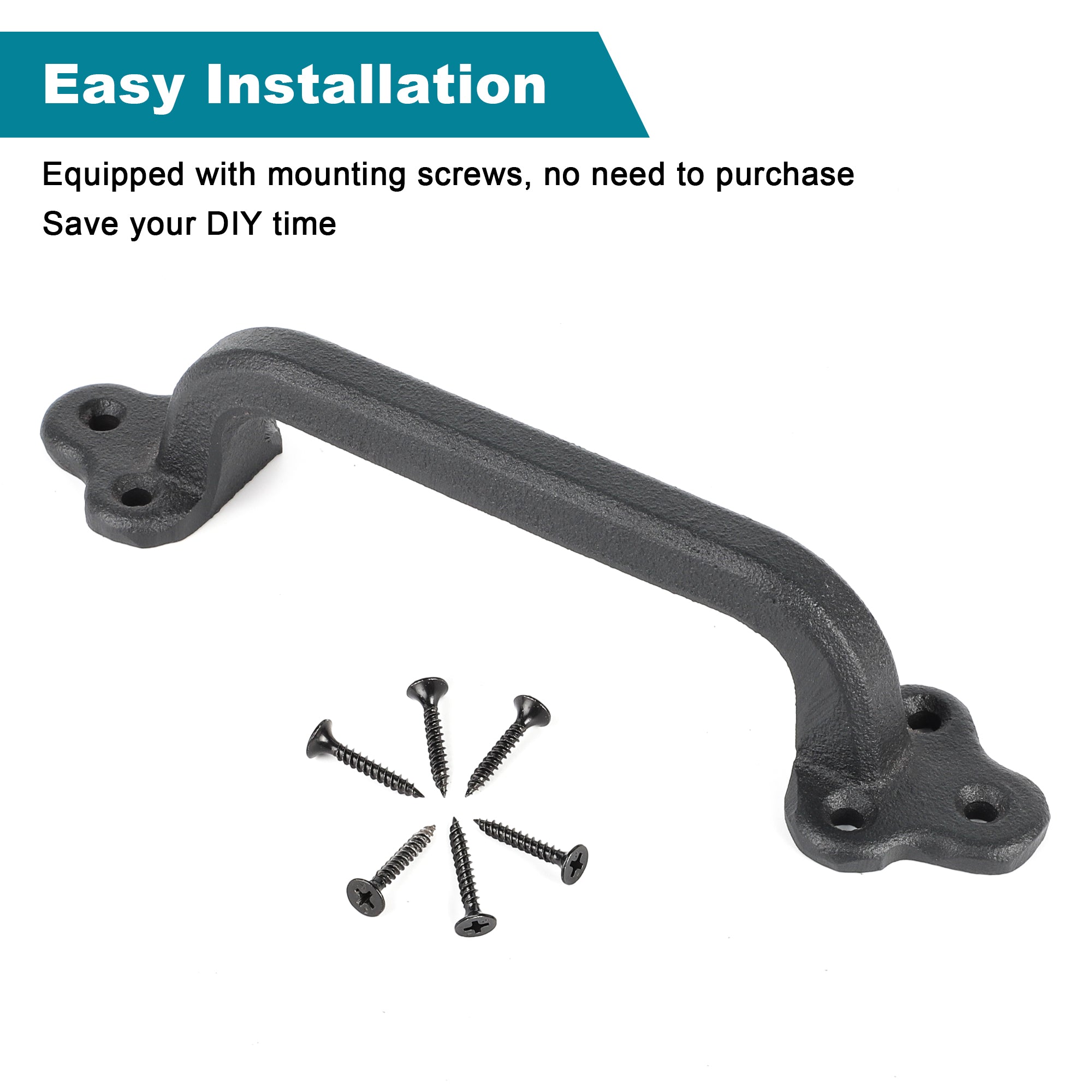 9 Inch Rustic Barn Door Handle for DIY Sliding Barn Door, Gate, Shed, Garage