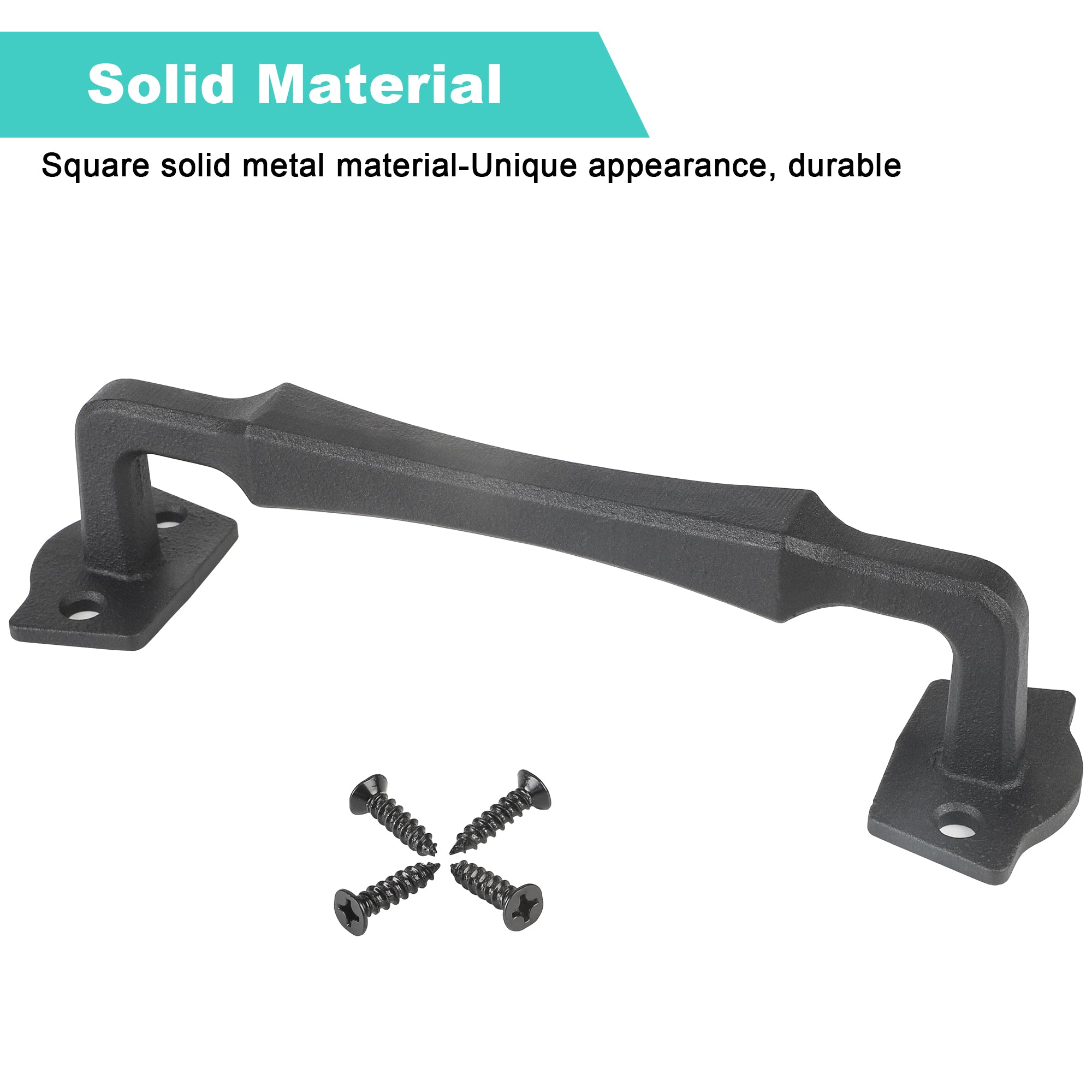 Heavy Duty 10 Inch Sliding Barn Door Handles for DIY Sliding Barn Door, Gate, Shed, Garage - Matte Black