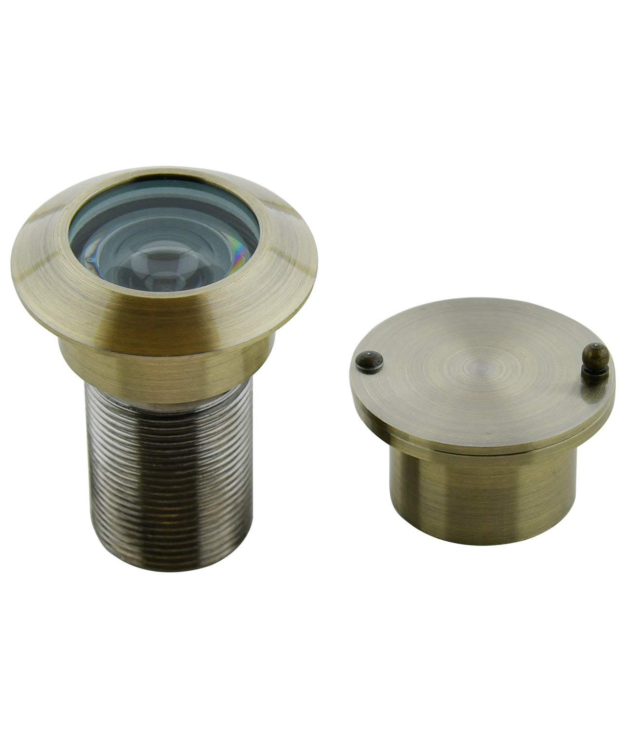 Solid Brass Security Peek Peepholes for Front Door - Antique Bronze
