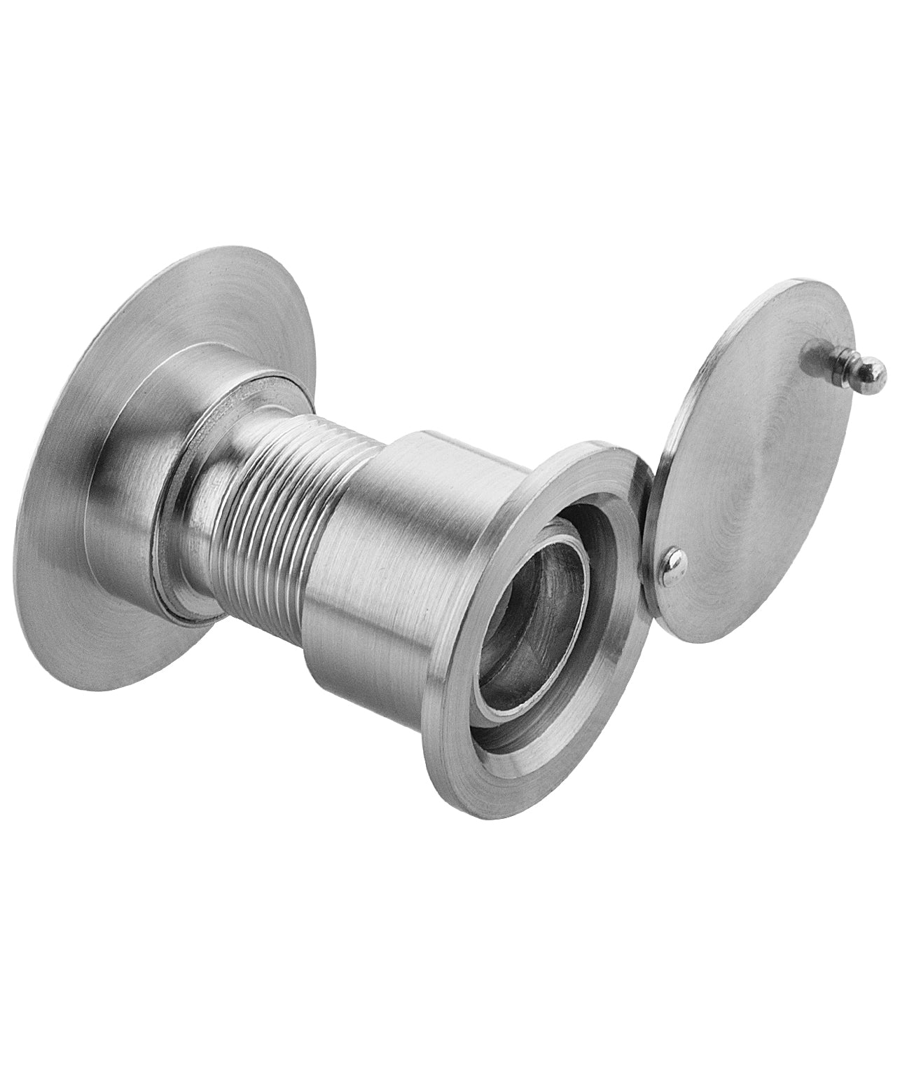 Solid Brass Security Large Peepholes for Front Door - Satin Nickle