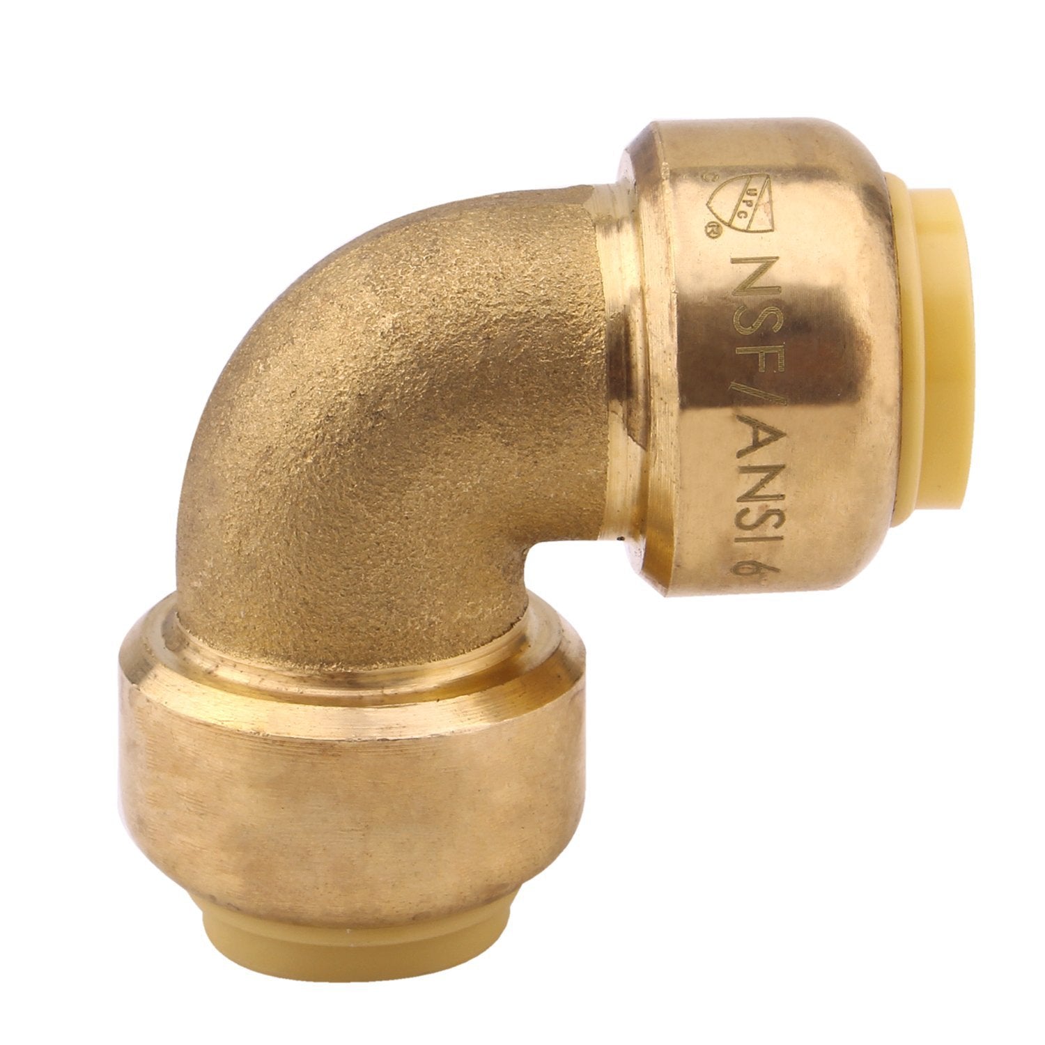 1/2-Zoll-90-Grad-Winkel, Push-to-Connect-Sanitäranschlüsse mit 1/2-Zoll-Trennclip