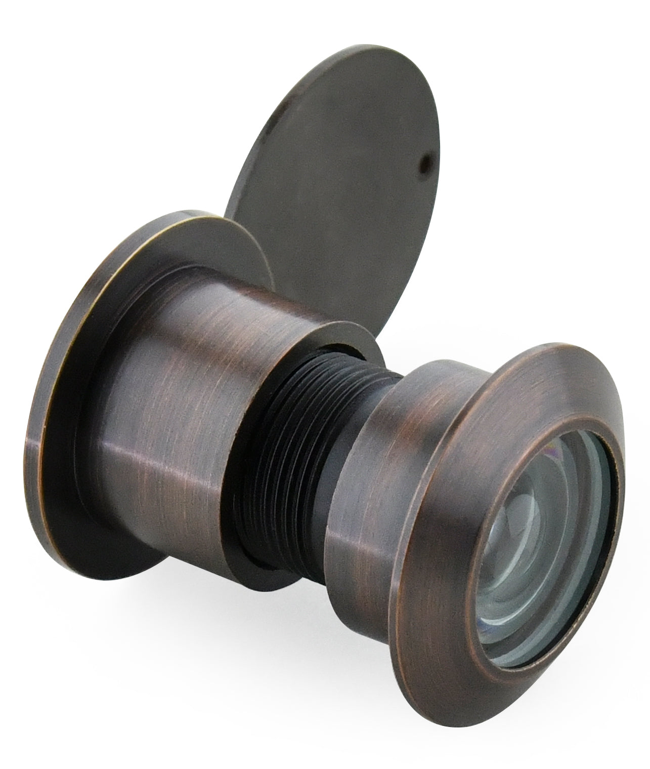 Judas de sécurité en laiton massif pour porte d'entrée - Bronze huilé