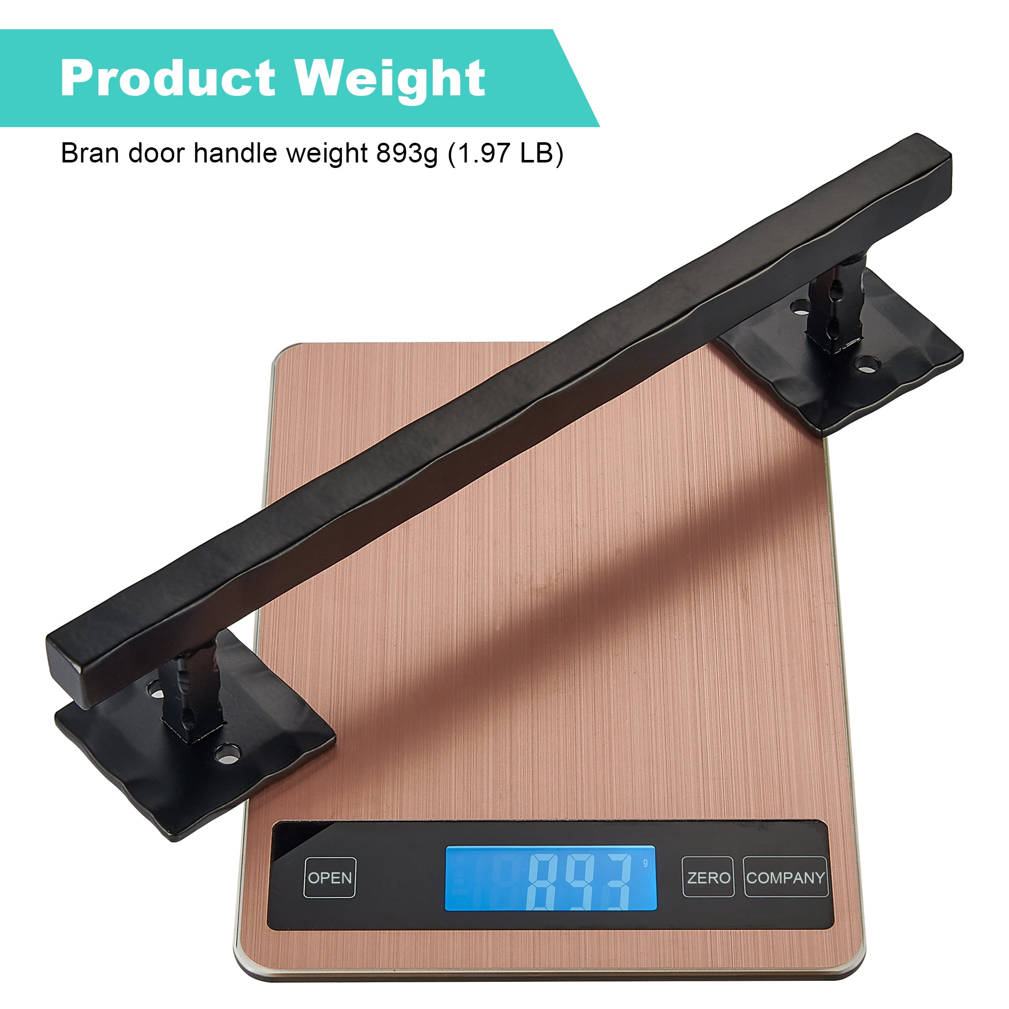 Euntenr Heavy Duty 12" Square Solid Rustic Barn Door Handles