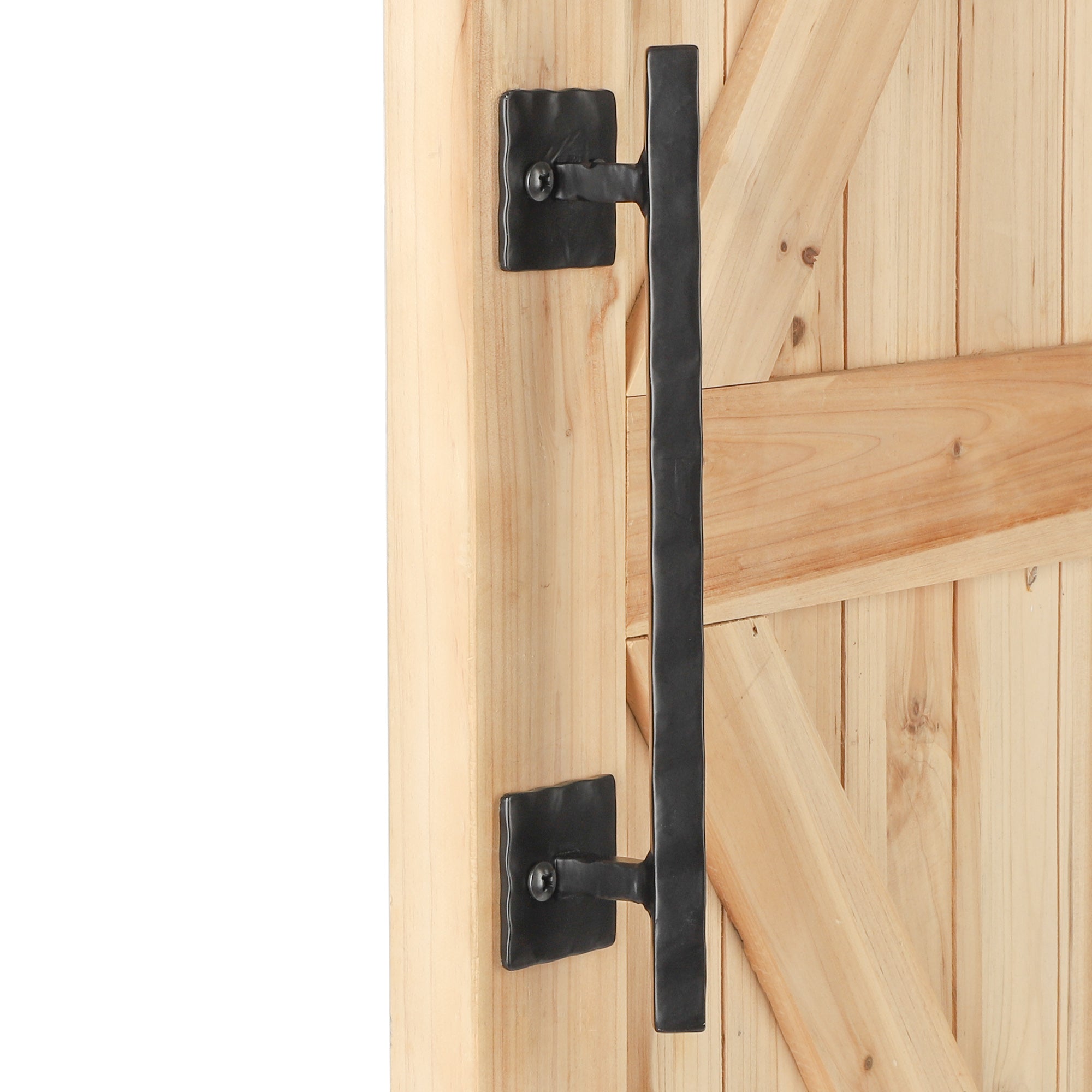 Euntenr Heavy Duty 12" Rhombus Solid Rustic Barn Door Handles for DIY Sliding Barn Door, Gate, Shed, Garage