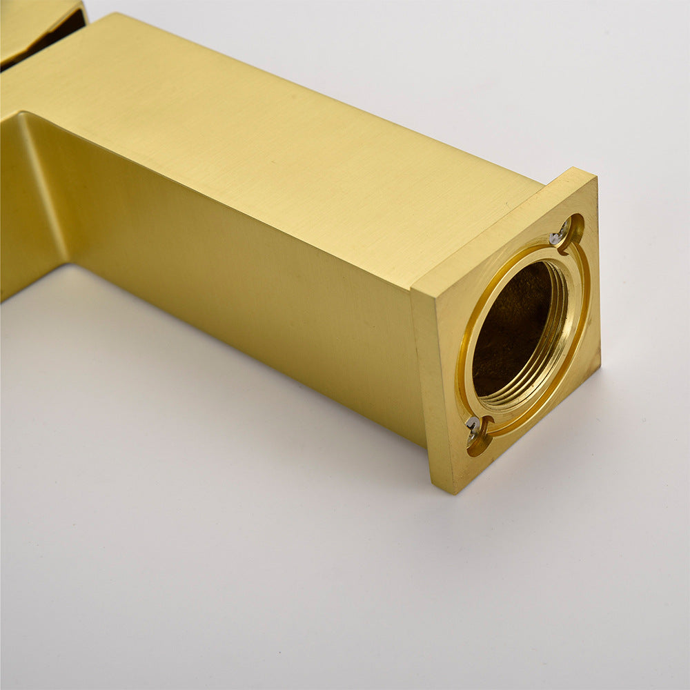 Brass Square Hot and Cold Water Bathroom Faucet