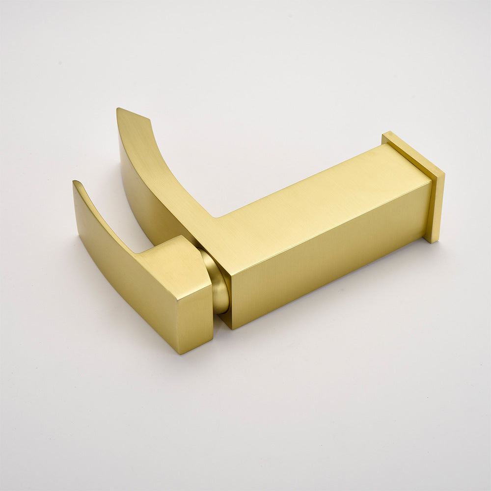 Brass Square Hot and Cold Water Bathroom Faucet