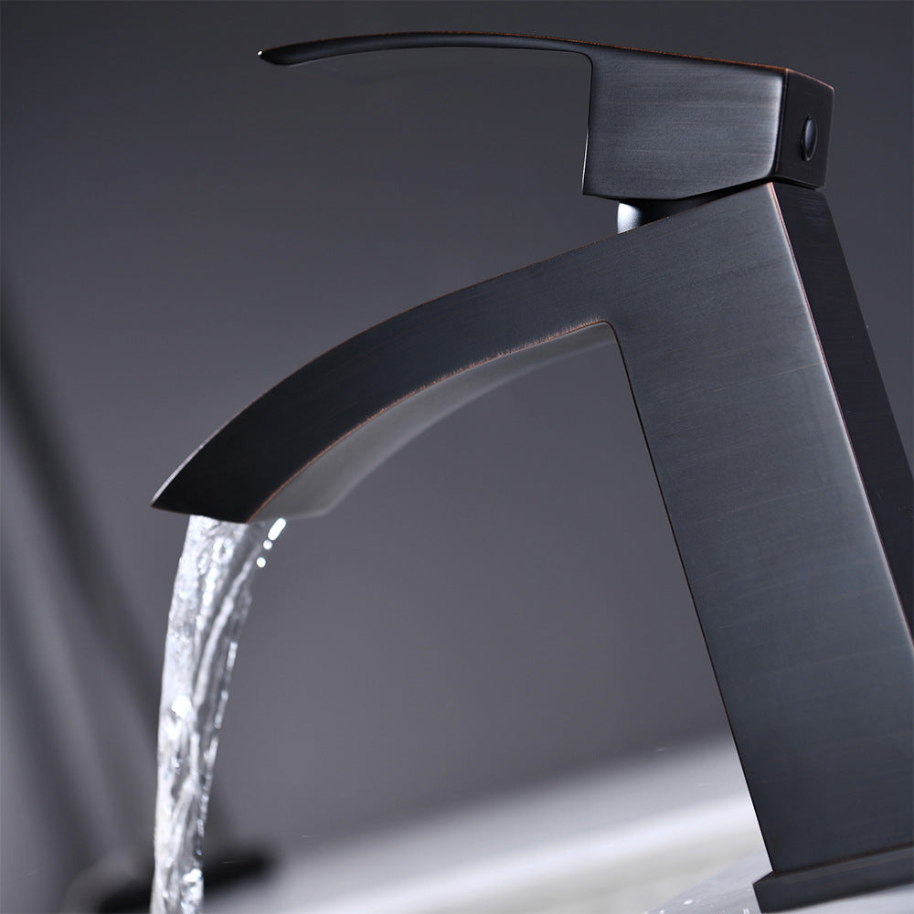Brass Square Hot and Cold Water Bathroom Faucet