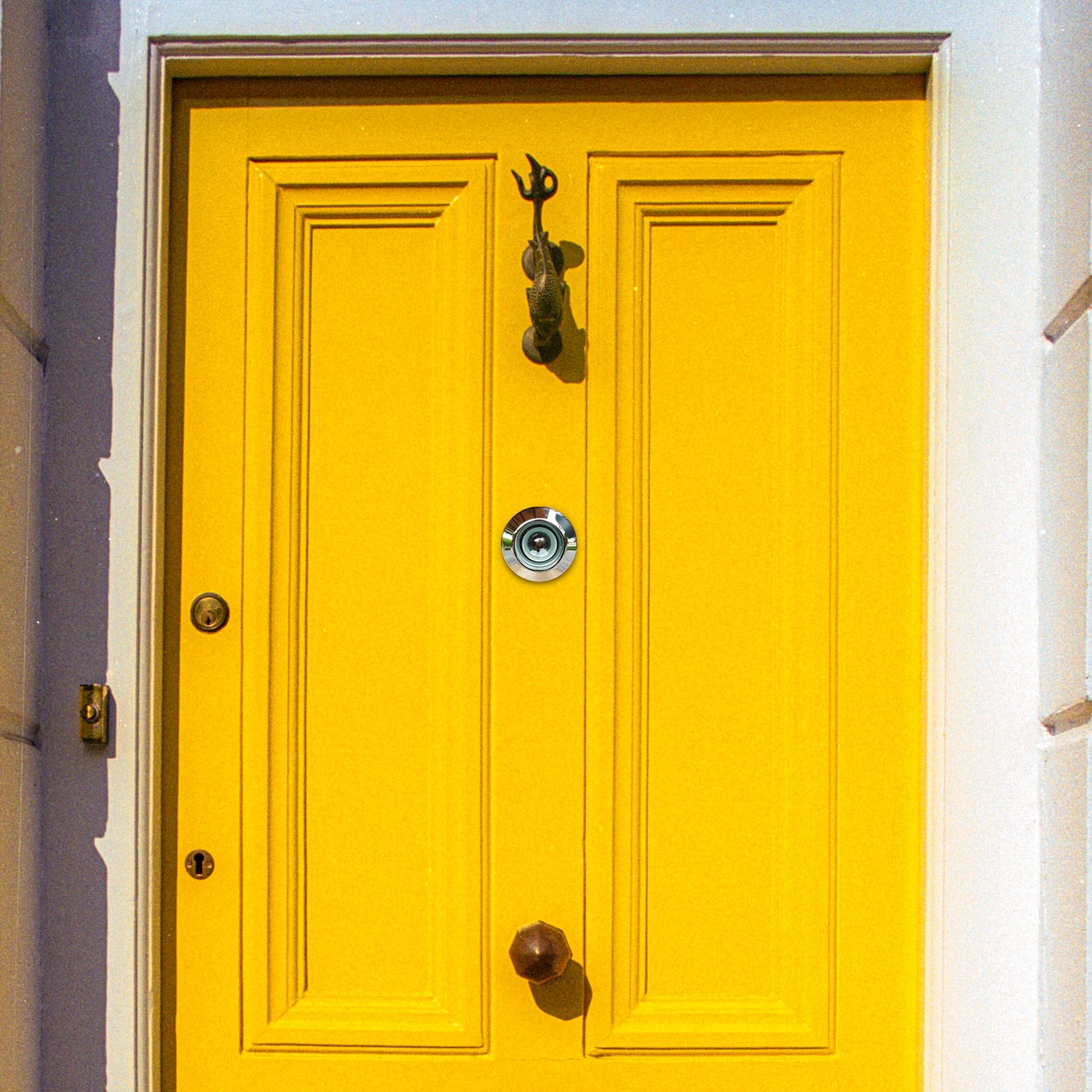 Solid Brass Security Peek Peepholes for Front Door - Chrome